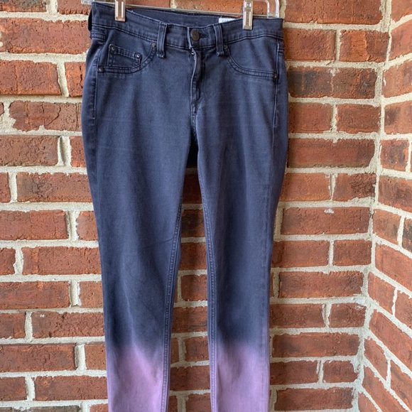 Rag & Bone Women's Jean's Black/Rusted Ombre Mid Rise Stretch Legging - Picture 1 of 4